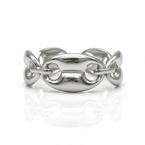 Ατσάλινο Δαχτυλίδι One Size Σχέδιο Αλυσίδας